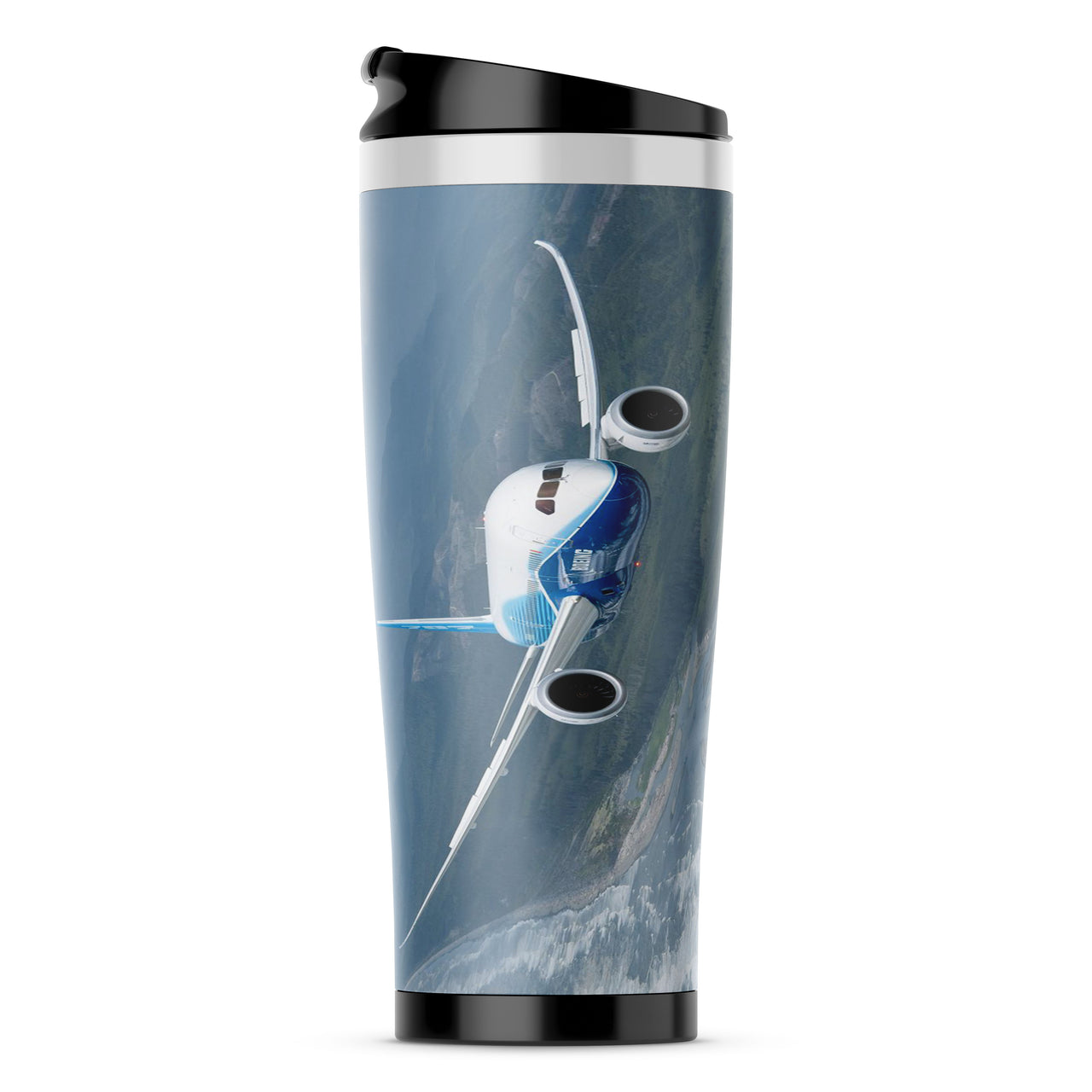 Cruising Boeing 787 Designed Travel Mugs