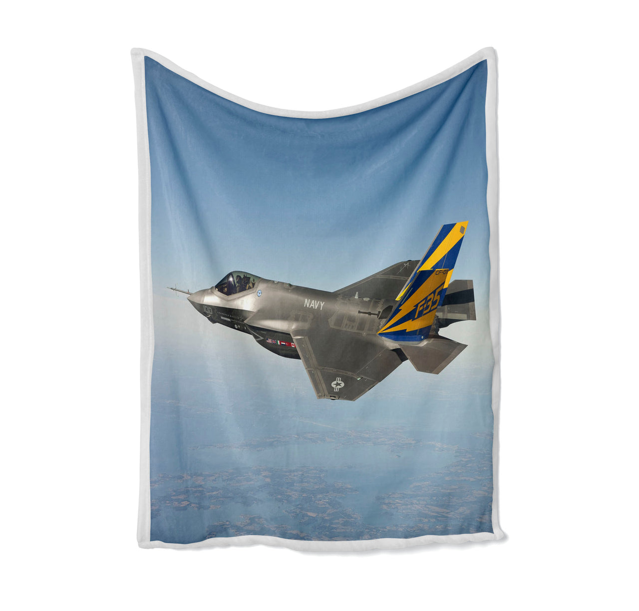 Cruising Fighting Falcon F35 Designed Bed Blankets & Covers