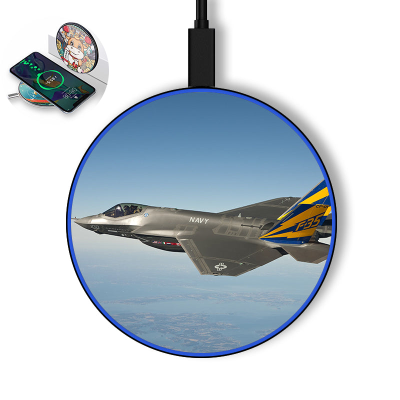 Cruising Fighter Jet 35 Designed Wireless Chargers