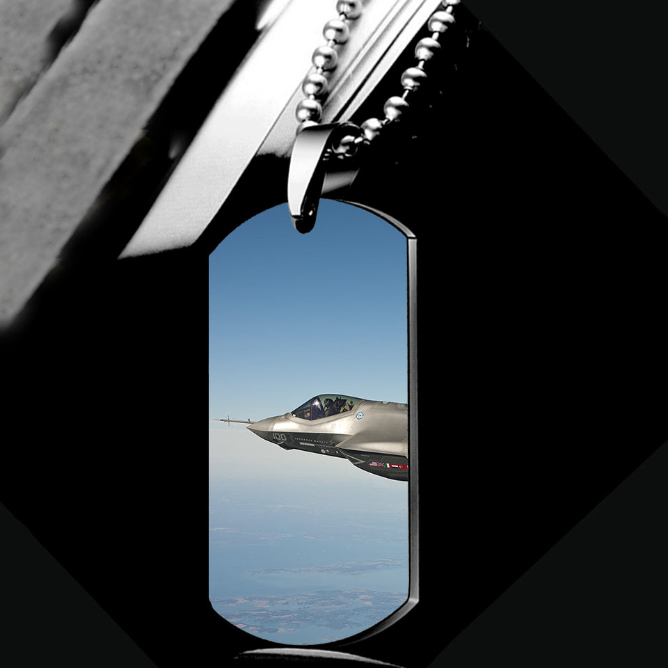 Cruising Fighting Falcon F35 Designed Metal Necklaces
