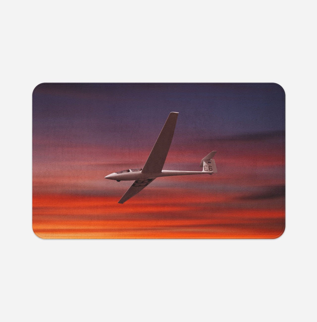 Cruising Glider at Sunset Designed Bath Mats