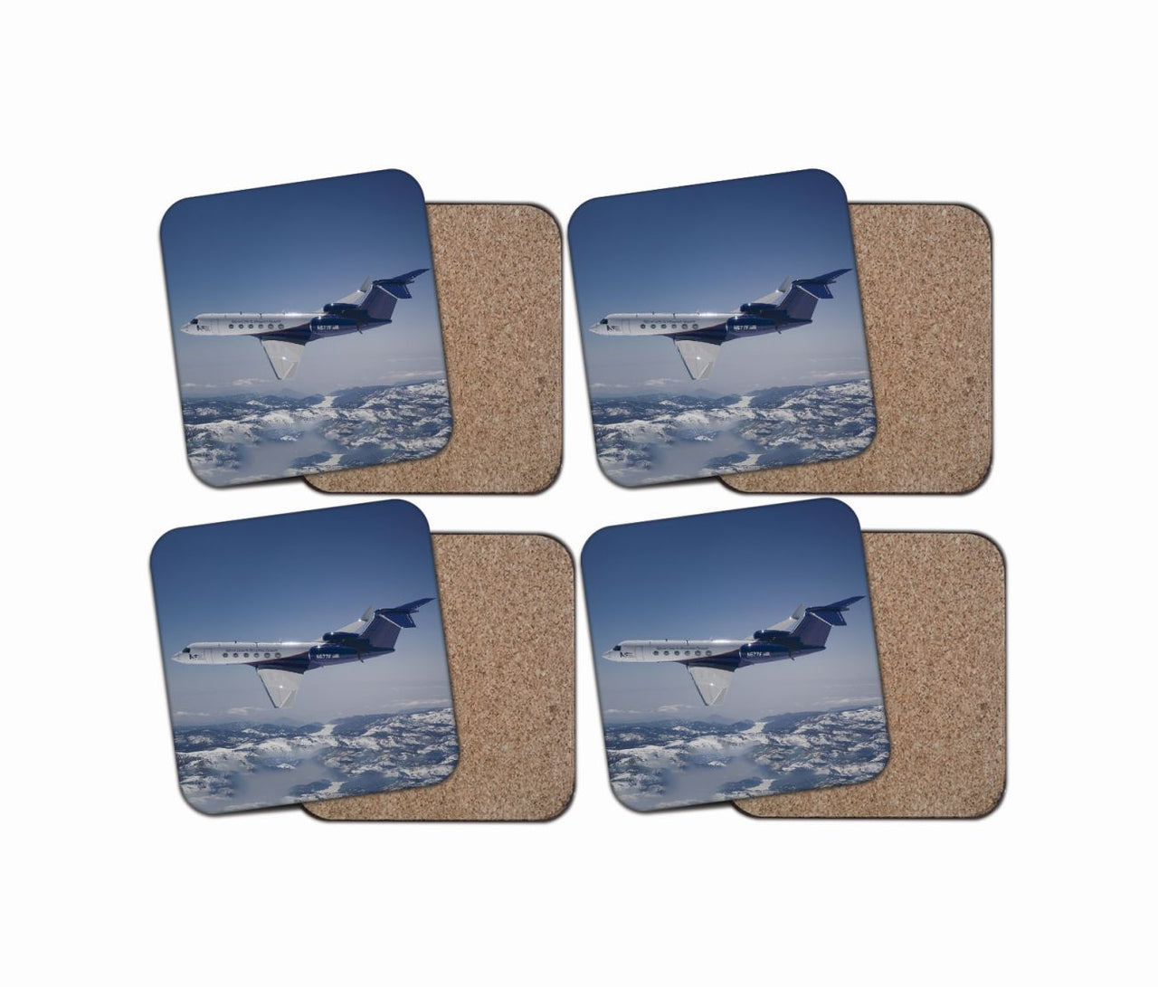 Cruising Gulfstream Jet Designed Coasters