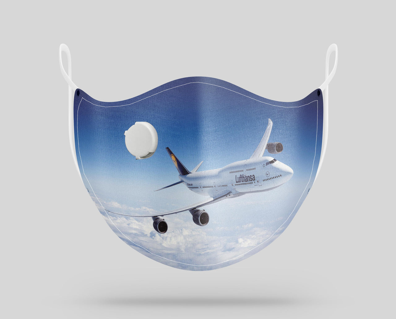Cruising Lufthansa's Boeing 747 Designed Face Masks