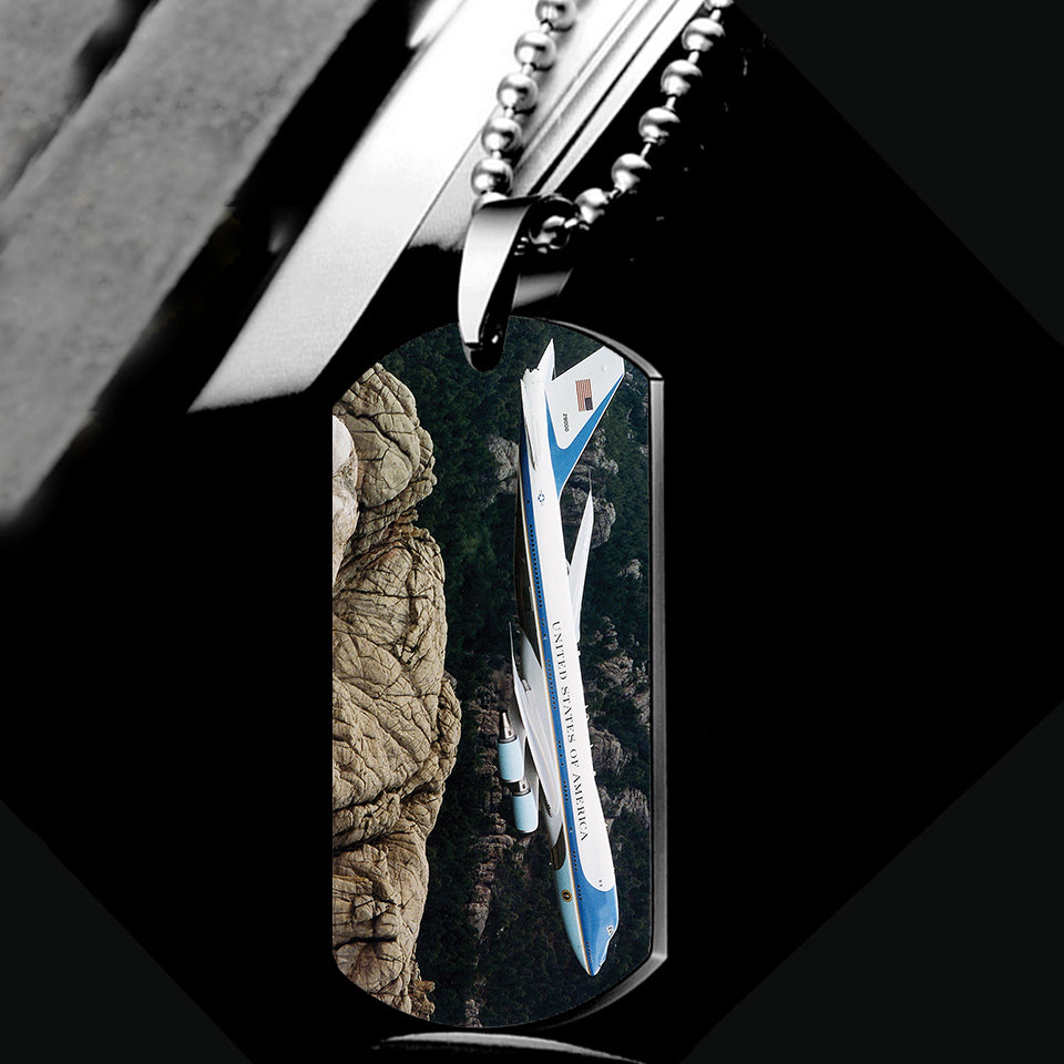 Cruising United States of America Boeing 747 Printed Pillows Designed Metal Necklaces