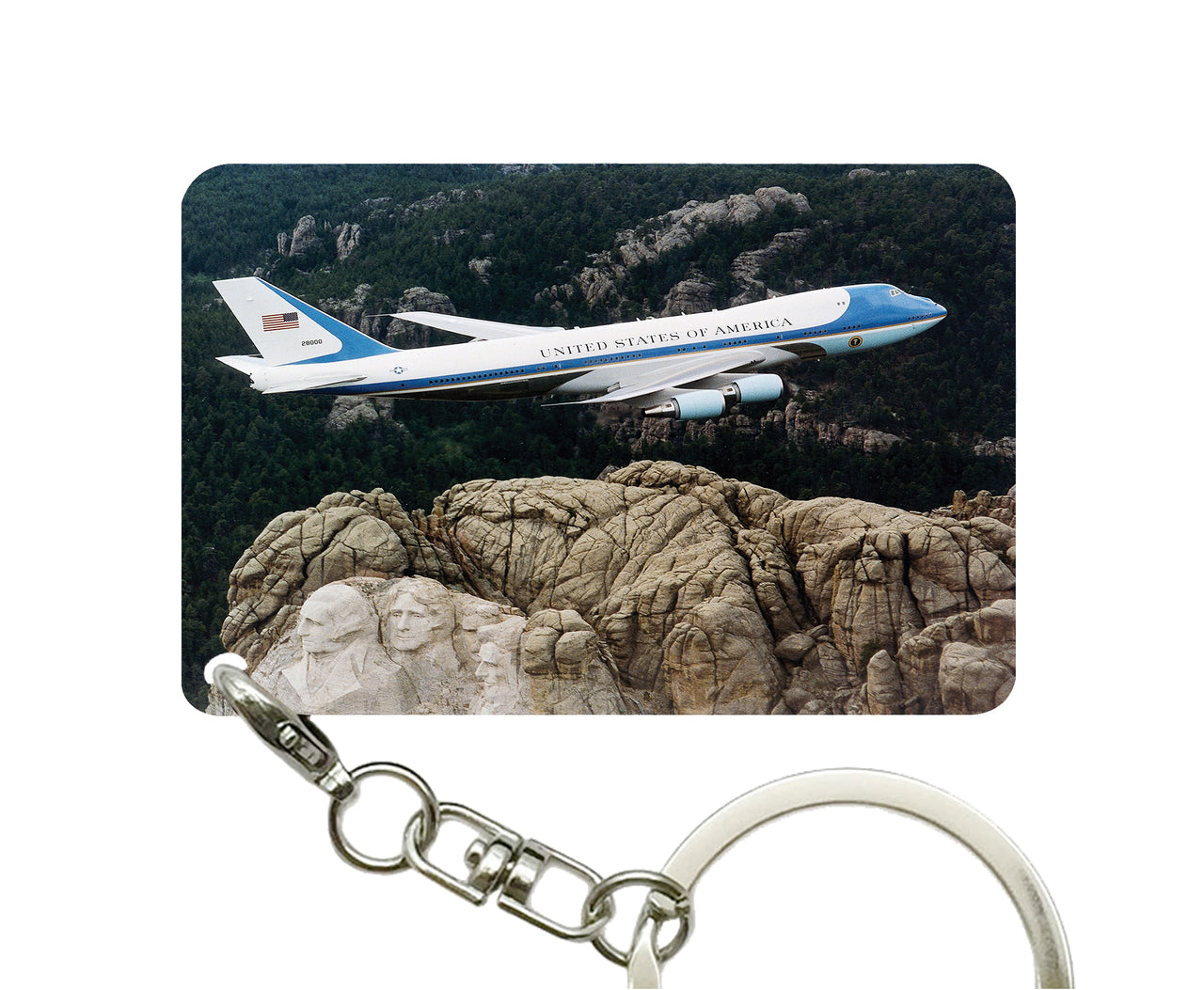 Cruising United States of America Boeing 747 Printed Pillows Designed Key Chains