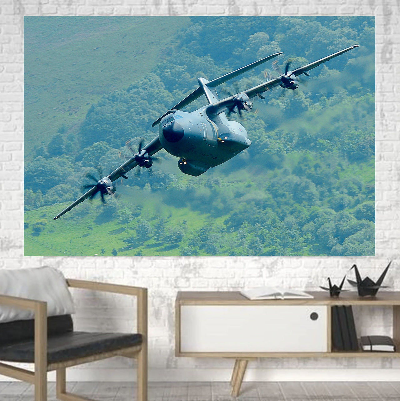 Cruising Airbus A400M Printed Canvas Posters (1 Piece) Aviation Shop 