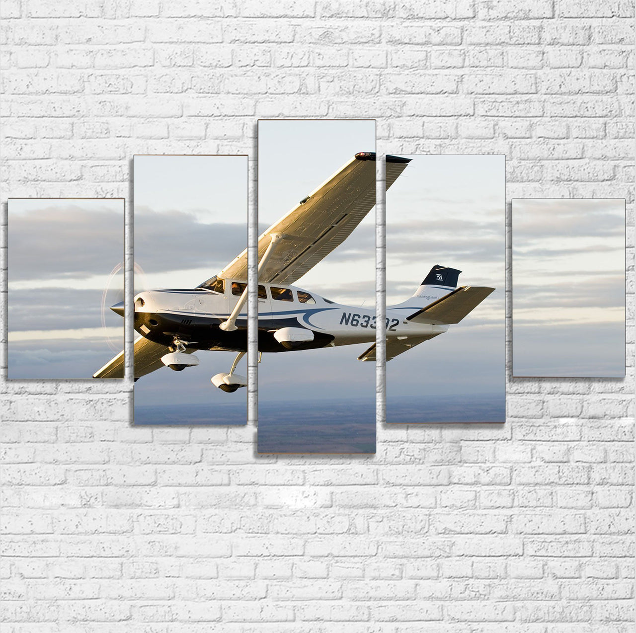 Cruising Cessna Printed Multiple Canvas Poster Aviation Shop 