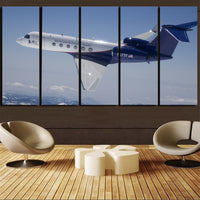 Thumbnail for Cruising Gulfstream Jet Printed Canvas Prints (5 Pieces) Aviation Shop 