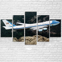 Thumbnail for Cruising United States of America Boeing 747 Printed Multiple Canvas Poster Aviation Shop 