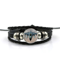 Thumbnail for Crusing Fighter Jet 16 Designed Leather Bracelets