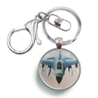 Thumbnail for Crusing Fighting Falcon F16 Designed Circle Key Chains