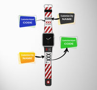 Thumbnail for Custom Airport & City Designed Leather Apple Watch Straps