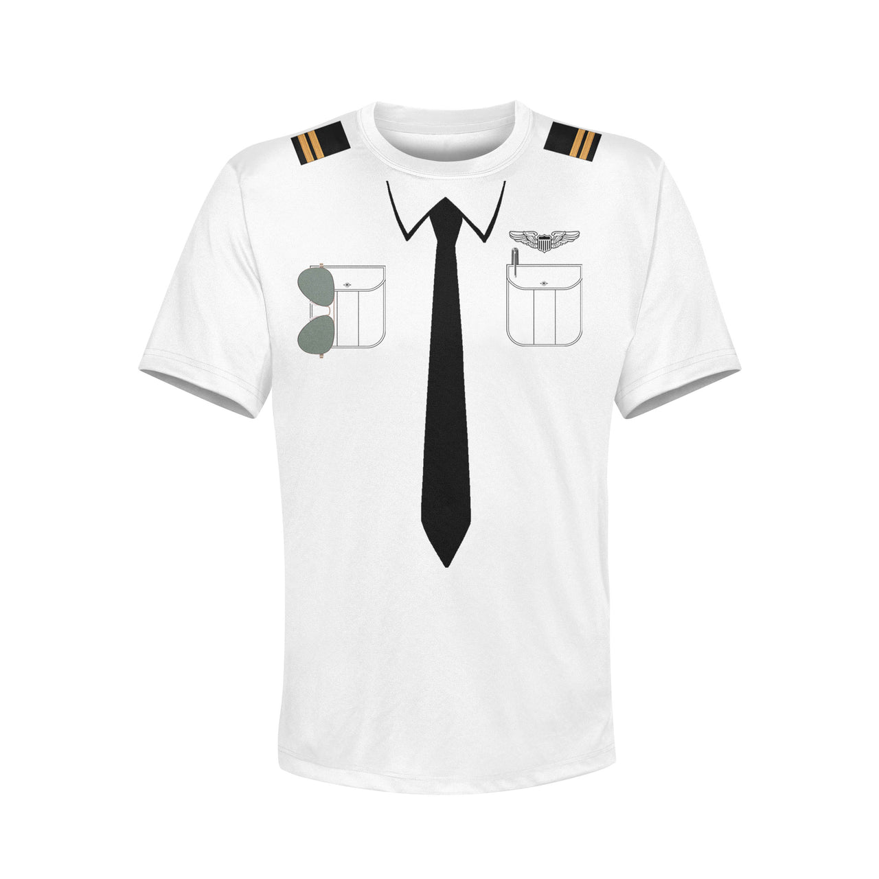 Customizable Pilot Uniform (Badge 1) Designed 3D Children T-Shirts