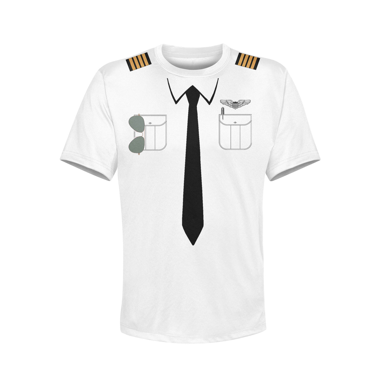 Customizable Pilot Uniform (Badge 1) Designed 3D Children T-Shirts