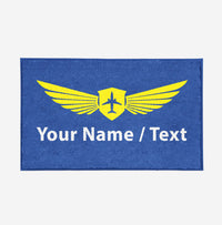 Thumbnail for Customizable Name/Text & Badge (2) Designed Door Mats