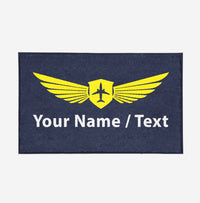 Thumbnail for Customizable Name/Text & Badge (2) Designed Door Mats