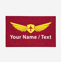 Thumbnail for Customizable Name/Text & Badge (2) Designed Door Mats