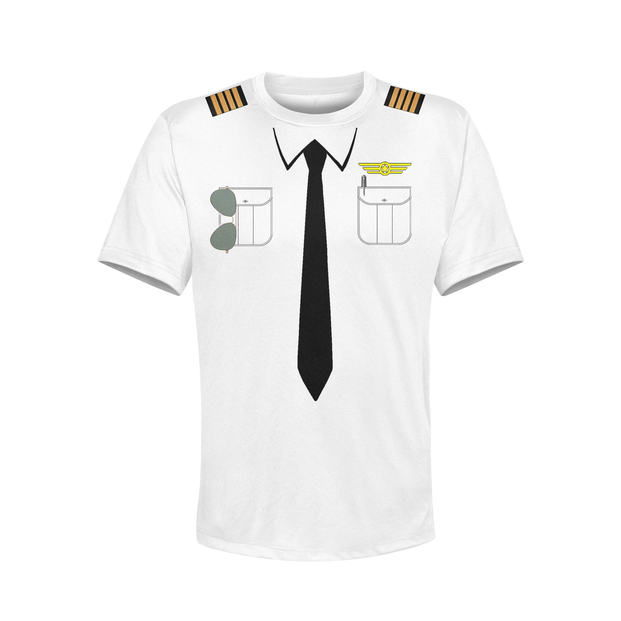 Customizable Pilot Uniform (Badge 2) Designed 3D Children T-Shirts