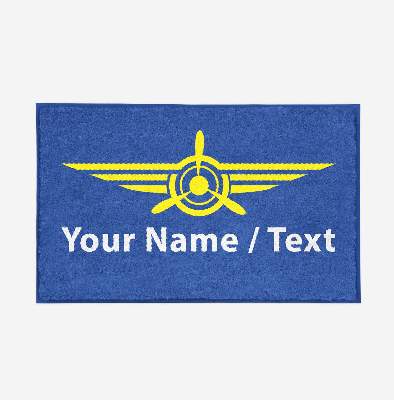 Customizable Name/Text & Badge (3) Designed Door Mats