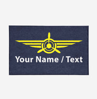 Thumbnail for Customizable Name/Text & Badge (3) Designed Door Mats