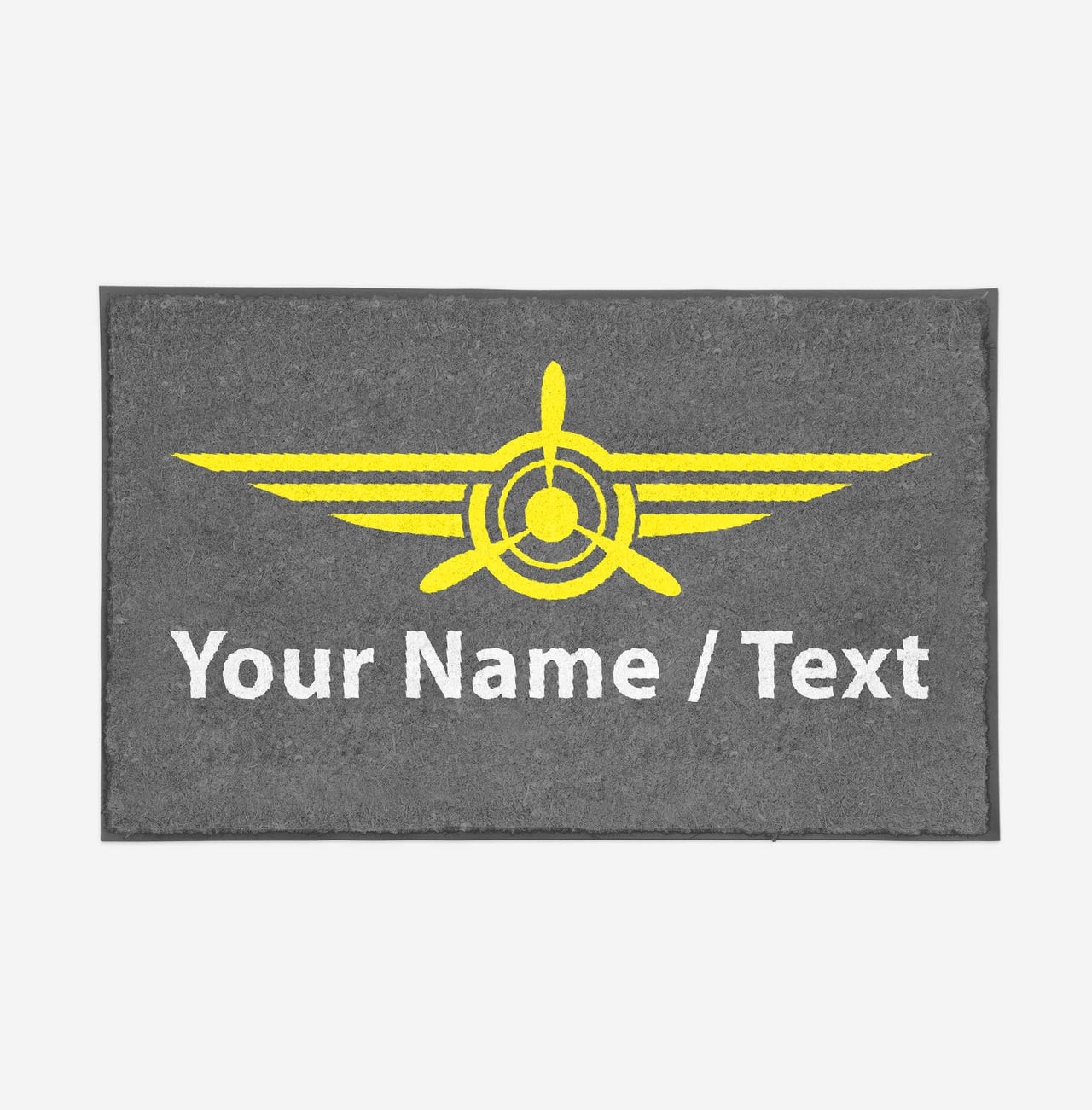 Customizable Name/Text & Badge (3) Designed Door Mats