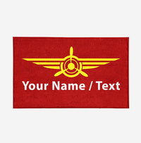Thumbnail for Customizable Name/Text & Badge (3) Designed Door Mats