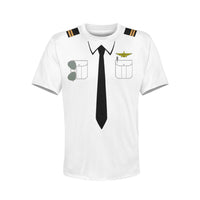 Thumbnail for Customizable Pilot Uniform (Badge 3) Designed 3D Children T-Shirts