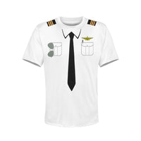 Thumbnail for Customizable Pilot Uniform (Badge 3) Designed 3D Children T-Shirts