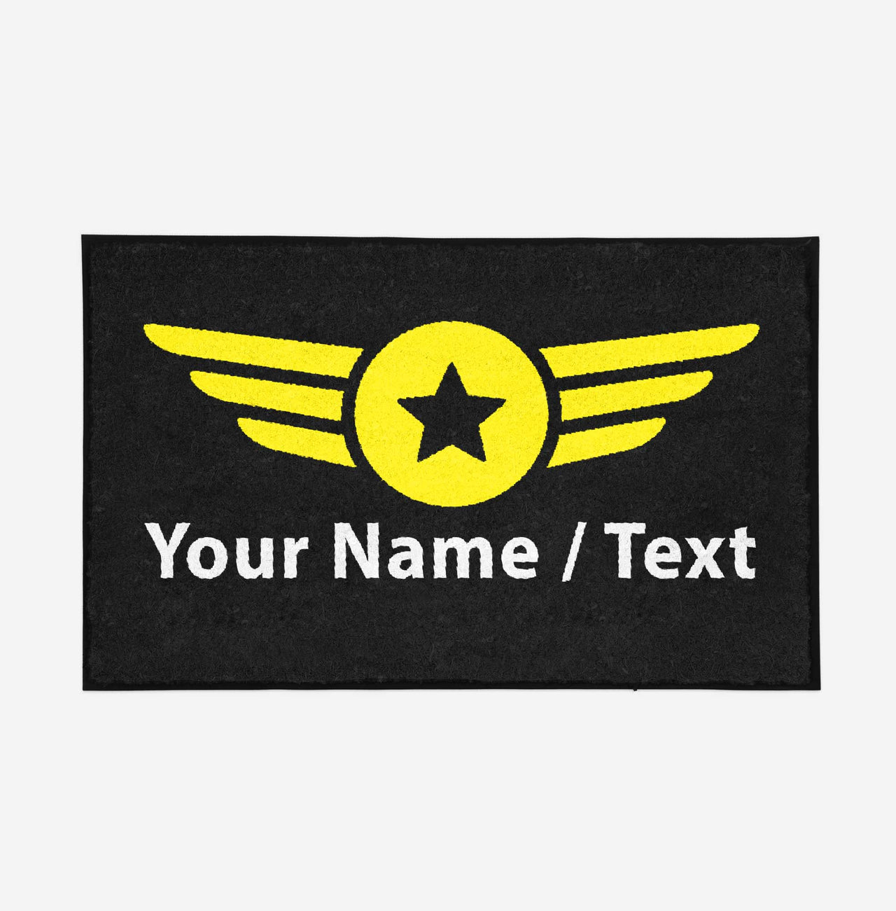 Customizable Name/Text & Badge (4) Designed Door Mats