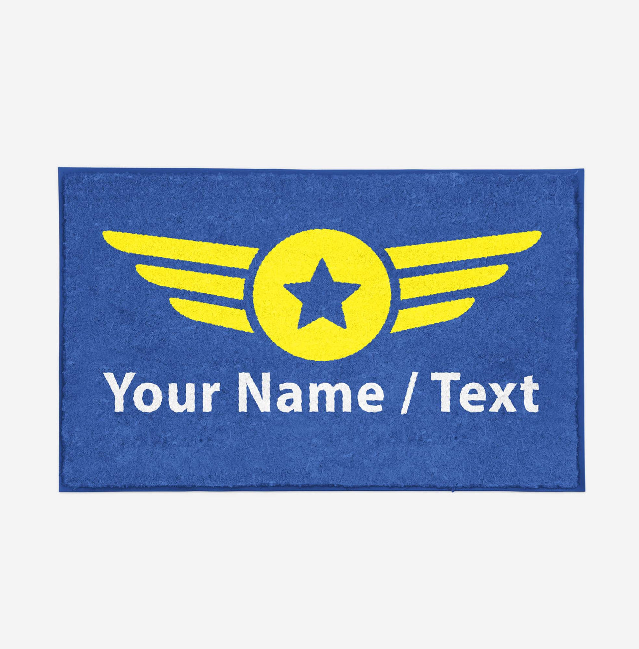 Customizable Name/Text & Badge (4) Designed Door Mats