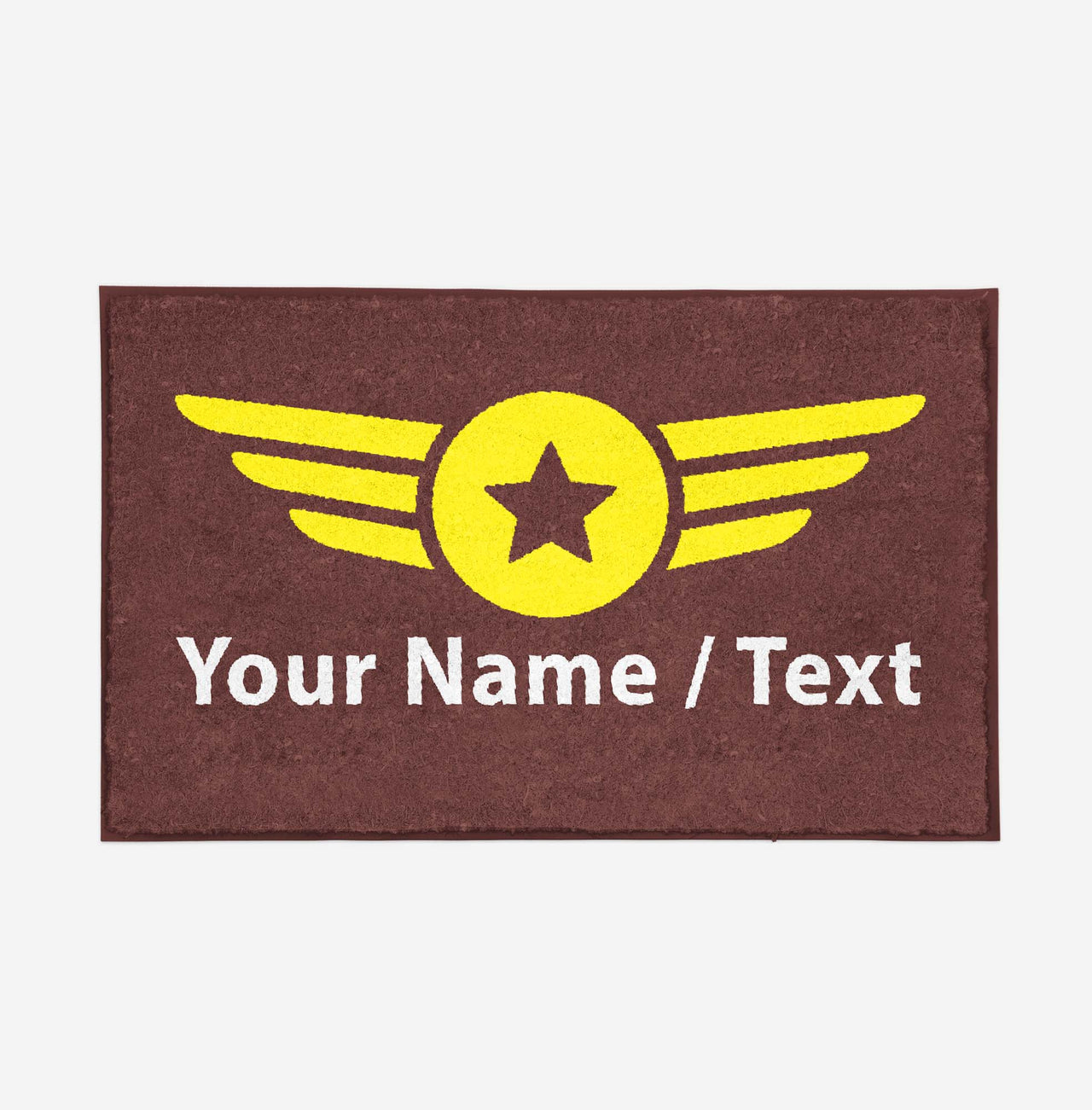 Customizable Name/Text & Badge (4) Designed Door Mats