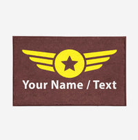 Thumbnail for Customizable Name/Text & Badge (4) Designed Door Mats