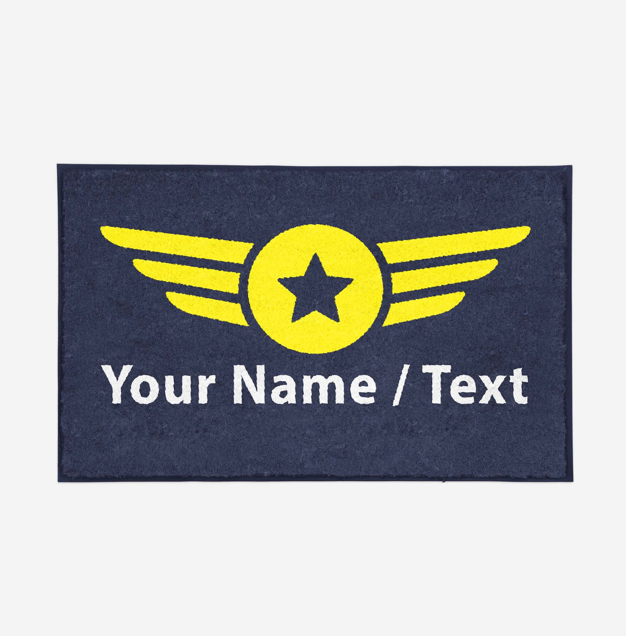 Customizable Name/Text & Badge (4) Designed Door Mats