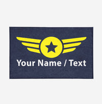 Thumbnail for Customizable Name/Text & Badge (4) Designed Door Mats