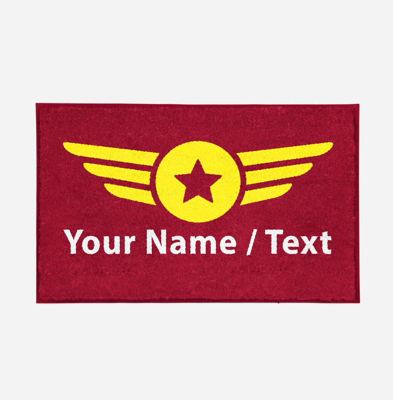 Customizable Name/Text & Badge (4) Designed Door Mats