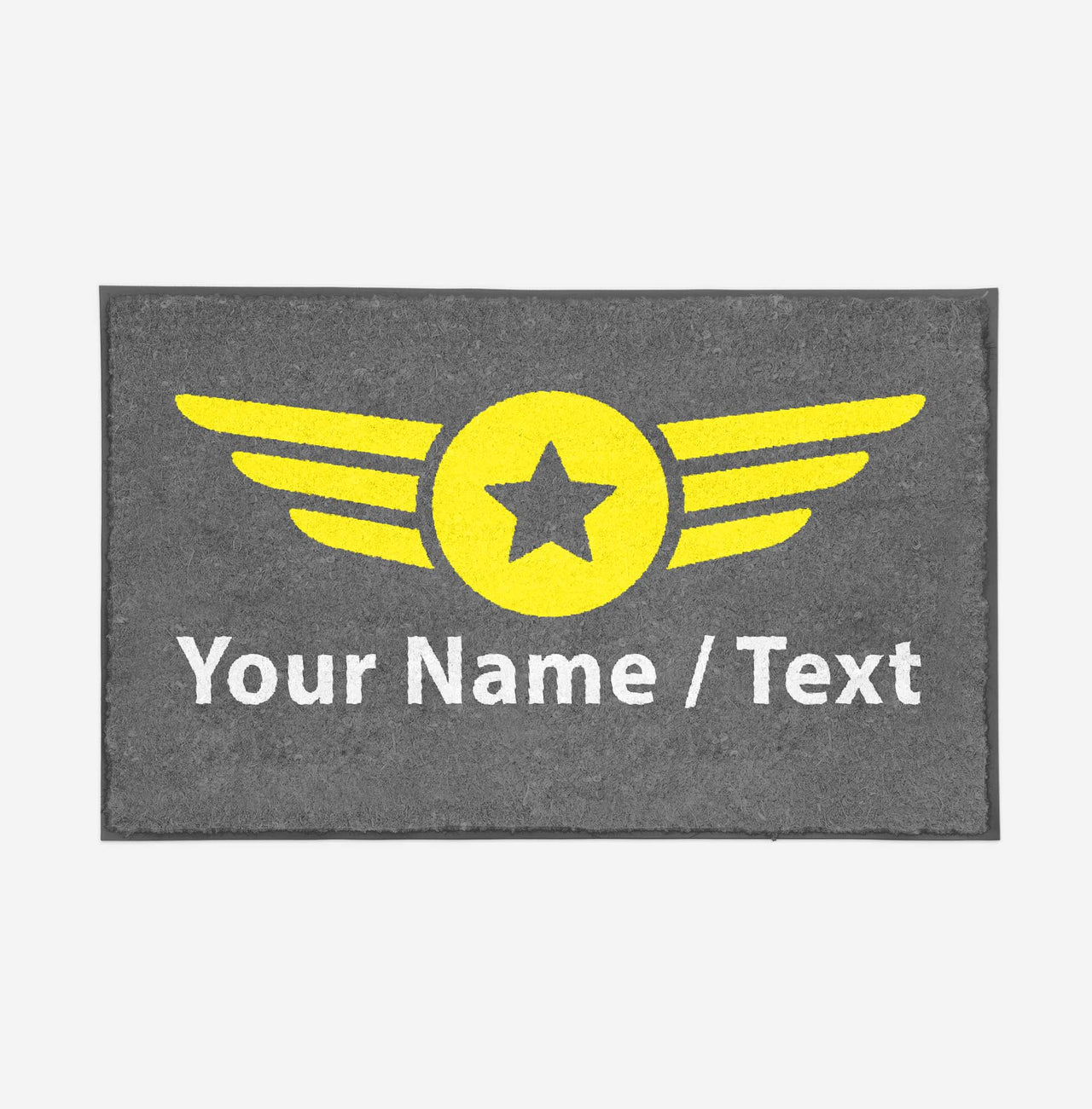 Customizable Name/Text & Badge (4) Designed Door Mats