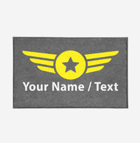 Thumbnail for Customizable Name/Text & Badge (4) Designed Door Mats