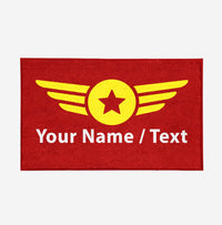 Thumbnail for Customizable Name/Text & Badge (4) Designed Door Mats