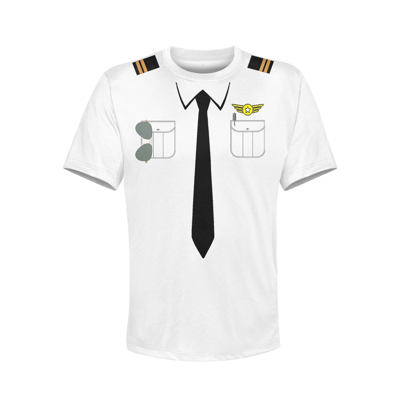 Customizable Pilot Uniform (Badge 4) Designed 3D Children T-Shirts