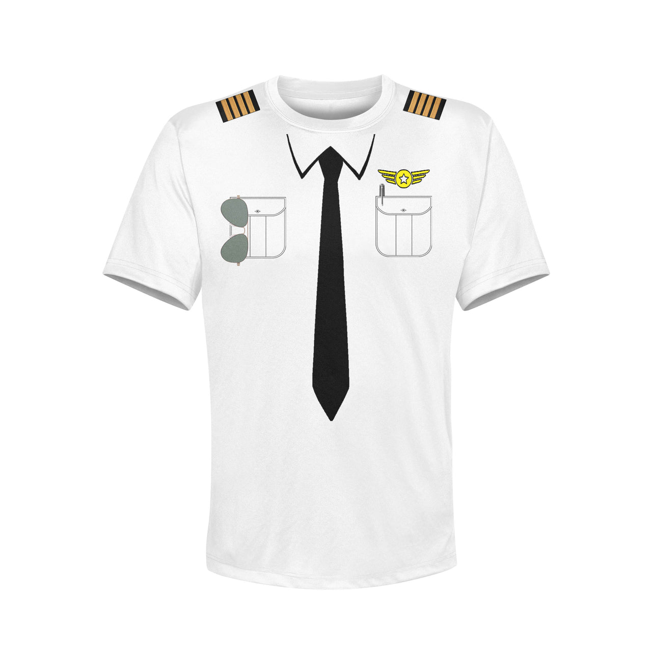 Customizable Pilot Uniform (Badge 4) Designed 3D Children T-Shirts