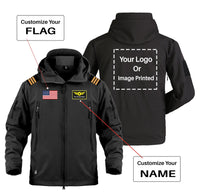 Thumbnail for Custom Flag & Name & LOGO with EPAULETTES Military Pilot Jackets
