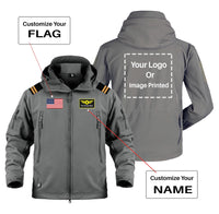 Thumbnail for Custom Flag & Name & LOGO with EPAULETTES Military Pilot Jackets