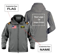 Thumbnail for Custom Flag & Name & LOGO with EPAULETTES Military Pilot Jackets