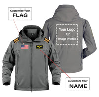 Thumbnail for Custom Flag & Name & LOGO with EPAULETTES Military Pilot Jackets