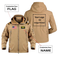 Thumbnail for Custom Flag & Name & LOGO with EPAULETTES Military Pilot Jackets