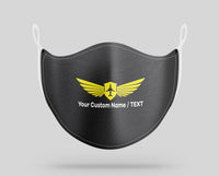 Thumbnail for Your Custom Name & Text & Badge (2) Designed Face Masks