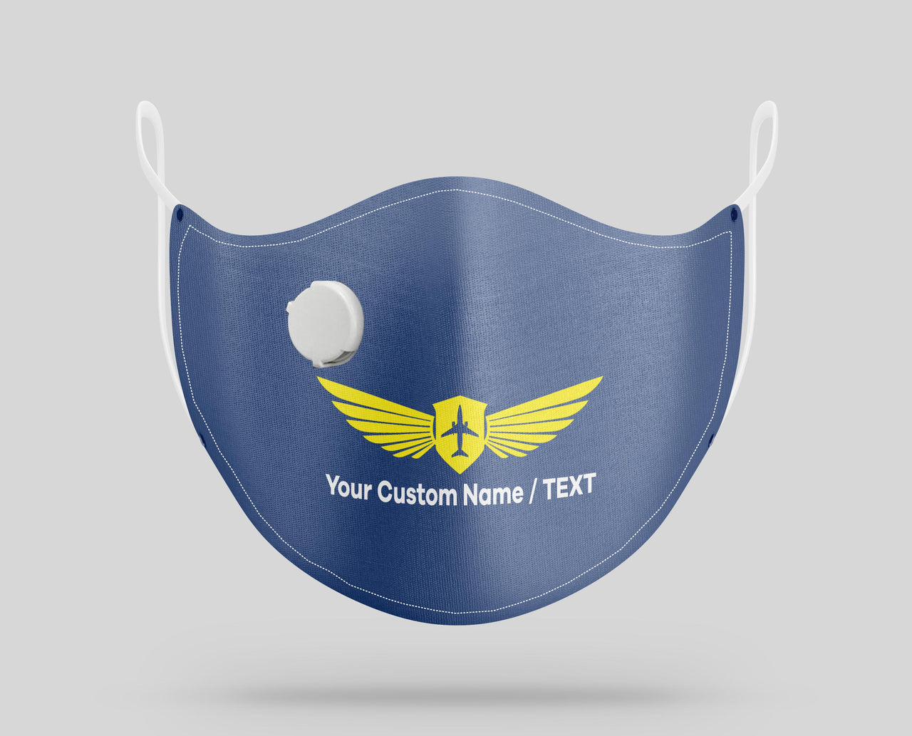 Your Custom Name & Text & Badge (2) Designed Face Masks