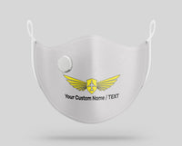 Thumbnail for Your Custom Name & Text & Badge (2) Designed Face Masks