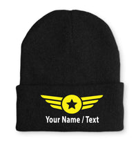 Thumbnail for Custom Name & Badge (4) Embroidered Beanies
