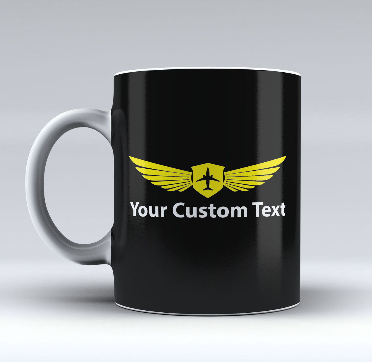 Custom Name & Badge (2) Designed Mugs